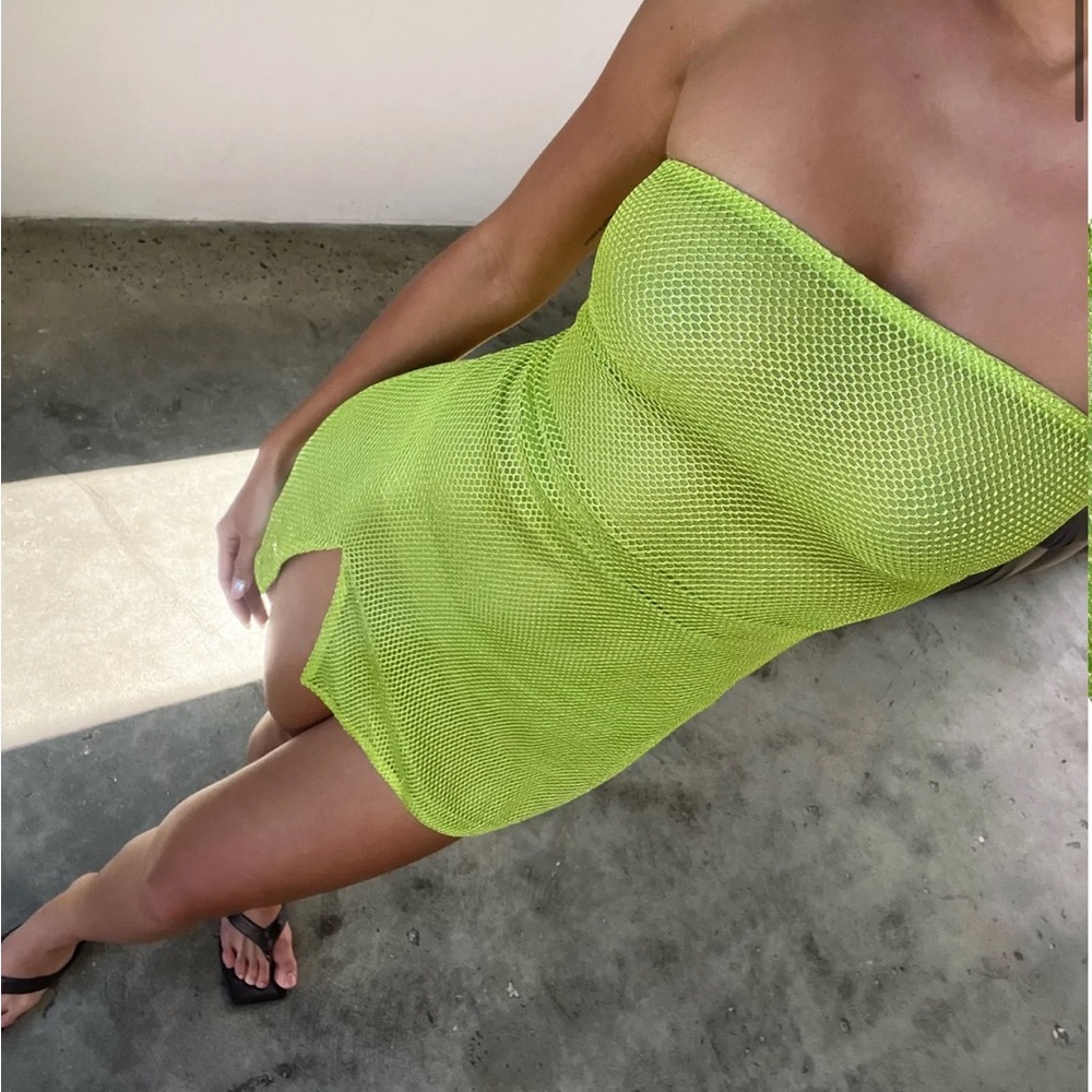 Lime Bandeau Dress